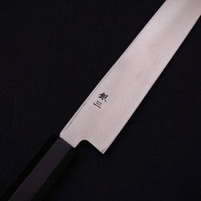 Yanagiba Left -hand Silver Steel #3 Kasumi Buffalo Ebony Handle 210mm-Silver steel #3-Kasumi-Japanese Handle-[Musashi]-[Japanese-Kitchen-Knives]