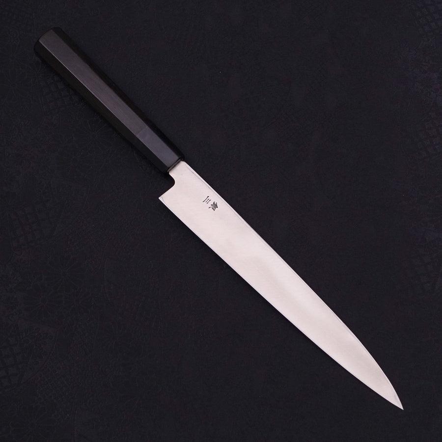 Yanagiba Left -hand Silver Steel #3 Kasumi Buffalo Ebony Handle 210mm-Silver steel #3-Kasumi-[Musashi]-[Japanese-Kitchen-Knives]