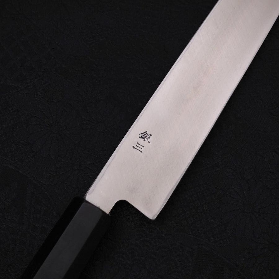 Yanagiba Left -hand Silver Steel #3 Kasumi Buffalo Ebony Handle 240mm-Silver steel #3-Kasumi-Japanese Handle-[Musashi]-[Japanese-Kitchen-Knives]