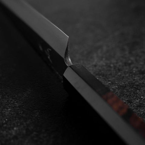 Yanagiba Silver Steel #3 Kasumi Buffalo Ebony Handle 200mm (7.9”)-[Musashi]-[Japanese-Kitchen-Knives]