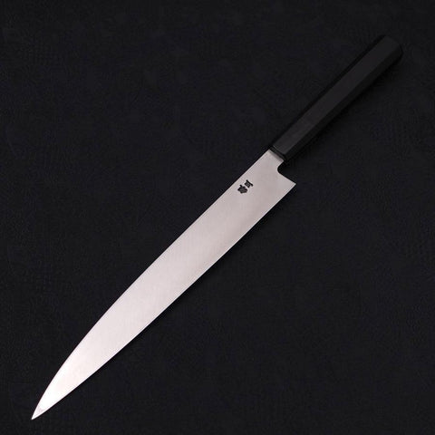 Yanagiba Silver Steel #3 Kasumi Buffalo Ebony Handle 240mm (9.4”)-[Musashi]-[Japanese-Kitchen-Knives]