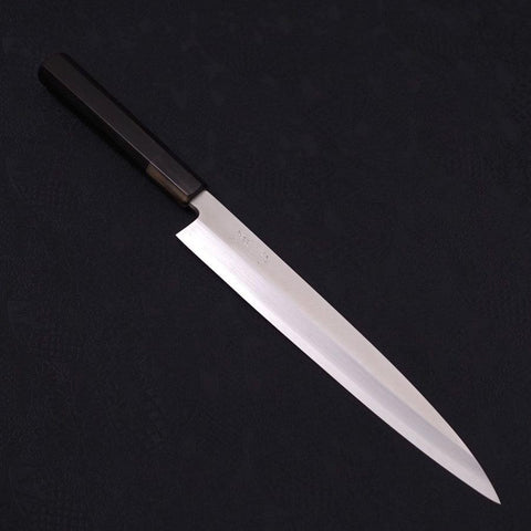 Yanagiba Silver Steel #3 Kasumi Buffalo Ebony Handle 240mm (9.4”)-[Musashi]-[Japanese-Kitchen-Knives]