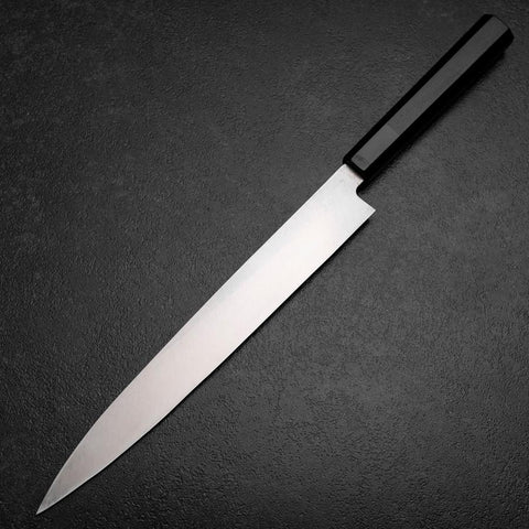 Yanagiba Silver Steel #3 Kasumi Buffalo Ebony Handle 260mm-[Musashi]-[Japanese-Kitchen-Knives]