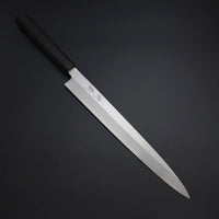 Yanagiba Silver Steel #3 Kasumi Buffalo Ebony Handle 270mm (10.6”)-[Musashi]-[Japanese-Kitchen-Knives]