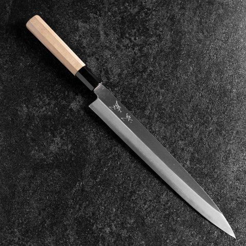Yanagiba Silver Steel #3 Kasumi Buffalo Magnolia Handle 260mm-[Musashi]-[Japanese-Kitchen-Knives]