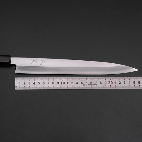 Yanagiba Silver Steel #3 Kasumi Buffalo Magnolia Handle 270mm (10.6”)-[Musashi]-[Japanese-Kitchen-Knives]