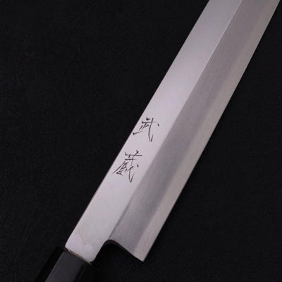 Yanagiba Silver Steel #3 Kasumi Buffalo Magnolia Handle 300mm-Silver steel #3-Polished-Japanese Handle-[Musashi]-[Japanese-Kitchen-Knives]