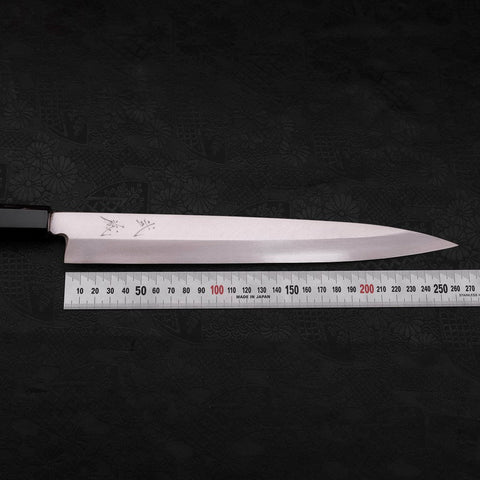 Yanagiba Silver Steel #3 Kasumi Buffalo Teak Handle 270mm (10.6”)-[Musashi]-[Japanese-Kitchen-Knives]