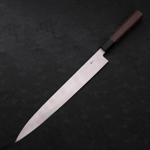 Yanagiba Silver Steel #3 Kasumi Buffalo Wenge Handle 300mm (11.8”)-[Musashi]-[Japanese-Kitchen-Knives]