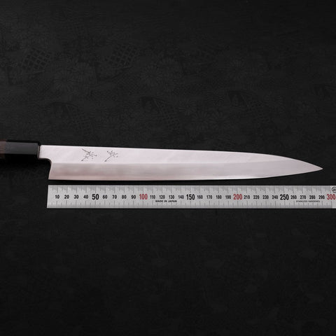 Yanagiba Silver Steel #3 Kasumi Buffalo Wenge Handle 300mm (11.8”)-[Musashi]-[Japanese-Kitchen-Knives]