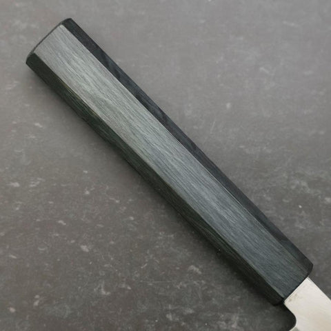 Yanagiba Silver Steel #3 Kasumi Dark Blue Urushi Handle 240mm (9.4”)-[Musashi]-[Japanese-Kitchen-Knives]