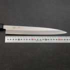 Yanagiba Silver Steel #3 Kasumi Dark Blue Urushi Handle 240mm (9.4”)-[Musashi]-[Japanese-Kitchen-Knives]