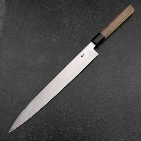 Yanagiba Silver Steel #3 Kasumi Walnut Handle 300mm (11.8”)-[Musashi]-[Japanese-Kitchen-Knives]