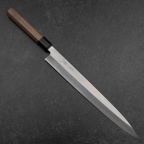 Yanagiba Silver Steel #3 Kasumi Walnut Handle 300mm (11.8”)-[Musashi]-[Japanese-Kitchen-Knives]