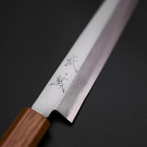 Yanagiba Silver Steel #3 Kasumi Yaki Urushi Handle 205mm (8.1”)-[Musashi]-[Japanese-Kitchen-Knives]