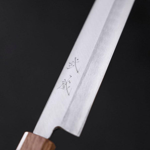 Yanagiba Silver Steel #3 Kasumi Yaki Urushi Handle 240mm (9.4”)-[Musashi]-[Japanese-Kitchen-Knives]