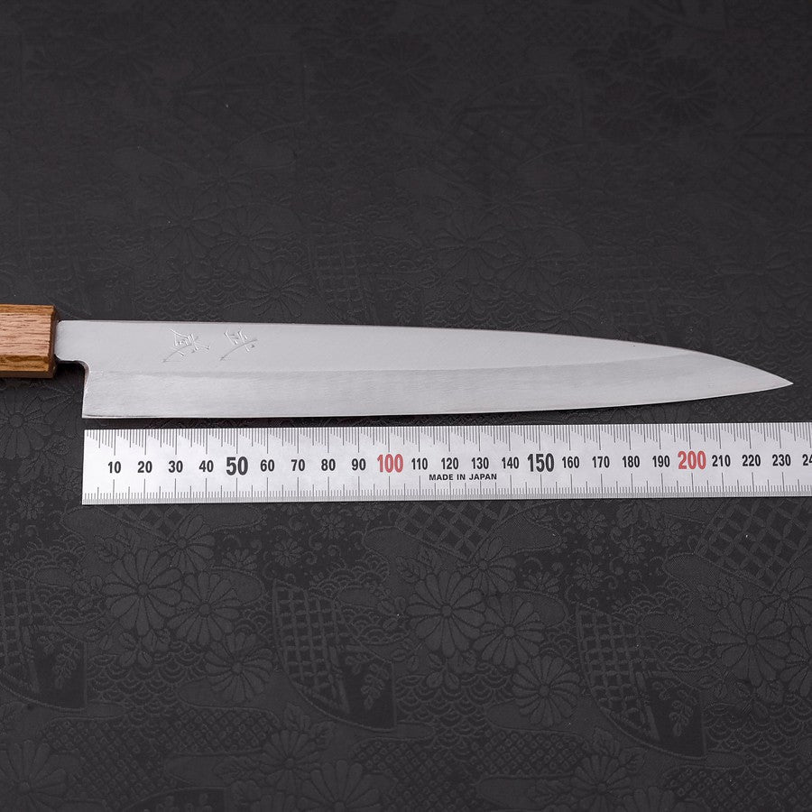 柳刃 片刃 銀紙3号 霞 焼漆柄 240mm – MUSASHI