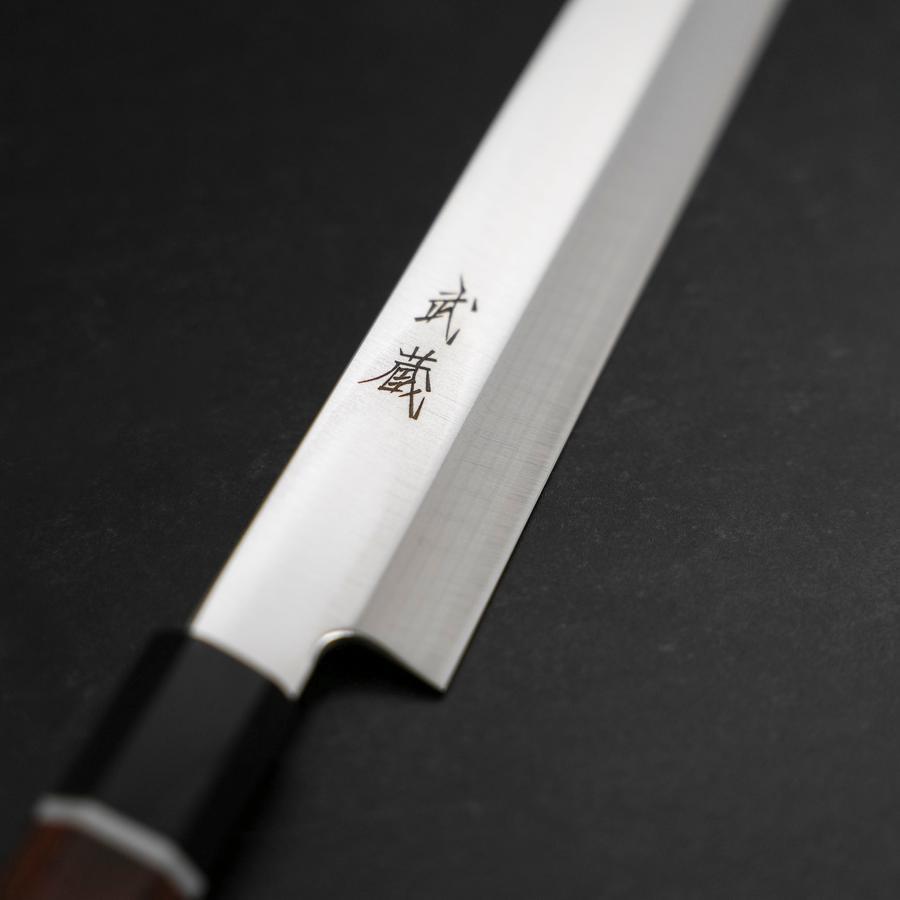 야나기바 VG-10 다마스쿠스 벚꽃나무 손잡이 240mm( 칼집 포함) – MUSASHI