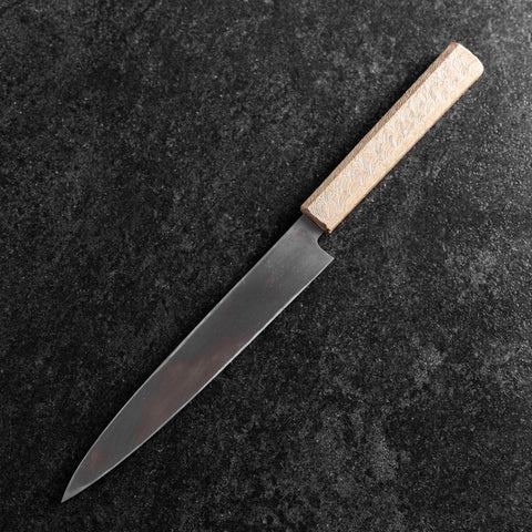 Yanagiba VG-10 Damascus White Urushi Handle 210mm (8.3”)-[Musashi]-[Japanese-Kitchen-Knives]