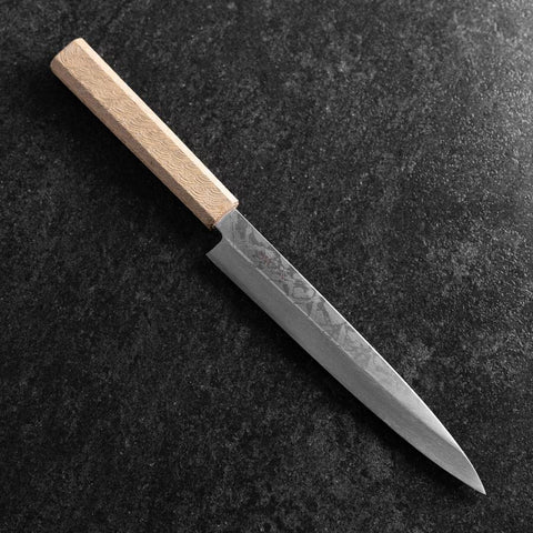 Yanagiba VG-10 Damascus White Urushi Handle 210mm-[Musashi]-[Japanese-Kitchen-Knives]