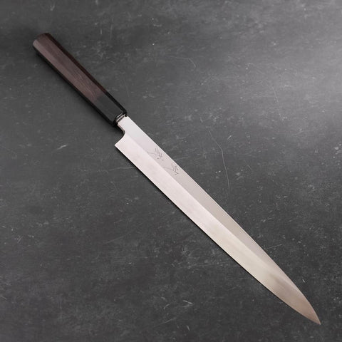 Yanagiba VG-10 Mirror Buffalo Ebony Handle 300mm (11.8”)-[Musashi]-[Japanese-Kitchen-Knives]