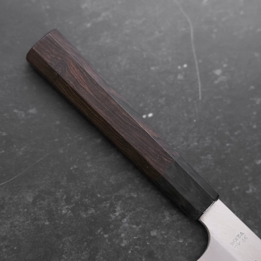 柳刃包丁 長い刃 柳刃 片刃 銀紙3号 霞 黒檀水牛柄 270mm – MUSASHI