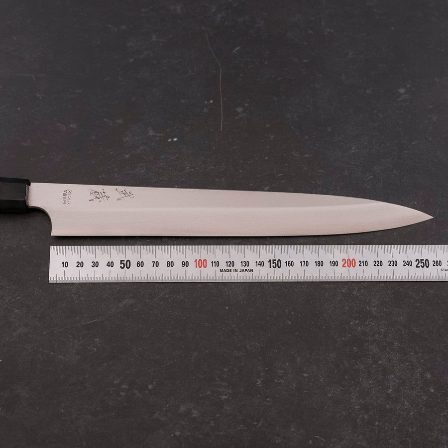 柳刃 片刃 銀紙3号 霞 黒檀水牛柄 270mm – MUSASHI