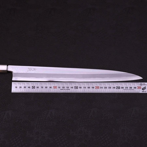 Yanagiba White Steel #1 Ebony Handle 300mm (11.8”)-[Musashi]-[Japanese-Kitchen-Knives]