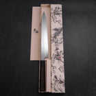 Yanagiba White Steel #2 Honyaki Buffalo Ebony Handle 270mm (10.6”)-[Musashi]-[Japanese-Kitchen-Knives]