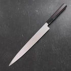 Yanagiba White Steel #2 Kasumi Buffalo Ebony Handle 270mm (10.6”)-[Musashi]-[Japanese-Kitchen-Knives]