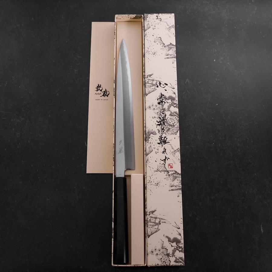 柳刃 白紙2号 霞 黒檀水牛柄 270mm – MUSASHI
