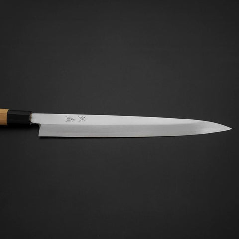 Yanagiba White Steel #2 Kasumi Buffalo Magnolia Handle 270mm (10.6”)-[Musashi]-[Japanese-Kitchen-Knives]