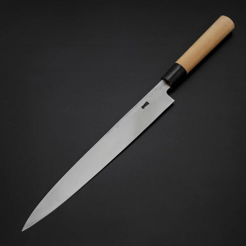 Yanagiba White Steel #2 Kasumi Buffalo Magnolia Handle 270mm-[Musashi]-[Japanese-Kitchen-Knives]