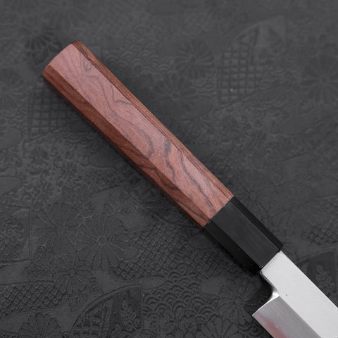 Yanagiba White Steel #2 Kasumi Buffalo Walnut Handle 270mm (10.6”)-[Musashi]-[Japanese-Kitchen-Knives]