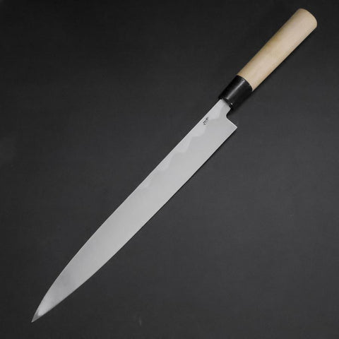 Yanagiba White Steel #2 Kasumi Cherry Handle 300mm (11.8”)-[Musashi]-[Japanese-Kitchen-Knives]