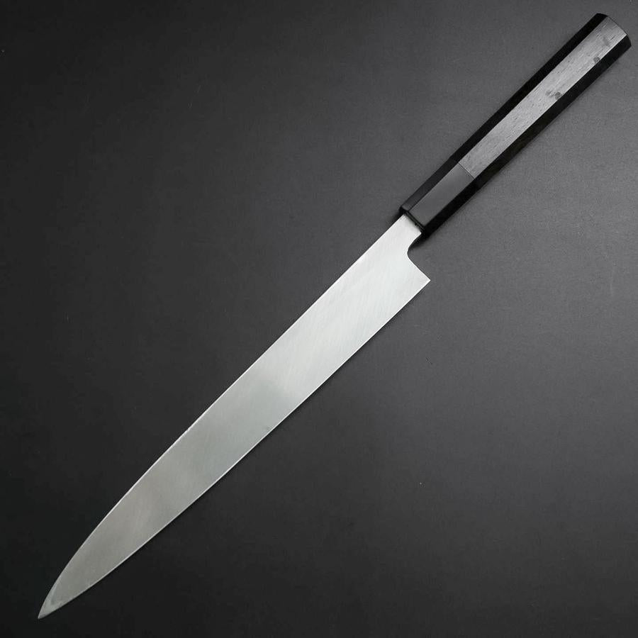 柳刃 白紙2号 霞 彫金 桜富士 黒檀水牛柄 240mm – MUSASHI