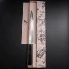 Yanagiba White Steel #2 Kasumi Chokin Dragon Buffalo Ebony Handle 240mm-[Musashi]-[Japanese-Kitchen-Knives]