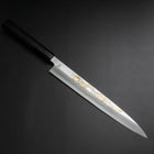 Yanagiba White Steel #2 Kasumi Chokin Dragon Buffalo Ebony Handle 240mm-[Musashi]-[Japanese-Kitchen-Knives]