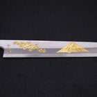Yanagiba White Steel #2 Kasumi Chokin Sakura-Fuji Buffalo Ebony Handle 270mm (10.6”)-[Musashi]-[Japanese-Kitchen-Knives]