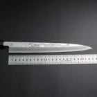 Yanagiba White Steel #2 Kasumi Silver Dragon Buffalo Ebony Handle 240mm (9.4”)-[Musashi]-[Japanese-Kitchen-Knives]