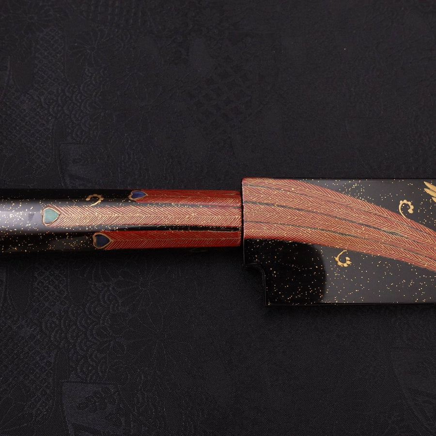 Yanagiba White Steel #2 Black Mirror Moon-Fuji Water Honyaki