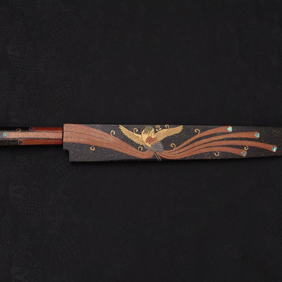 疾風義弘 水本焼　鏡面富士山三日月　330mm 24k 漆塗り　柄　鞘付き 疾風義弘 水本焼 鏡面富士山三日月 330mm 24k 漆塗り 柄 鞘付き