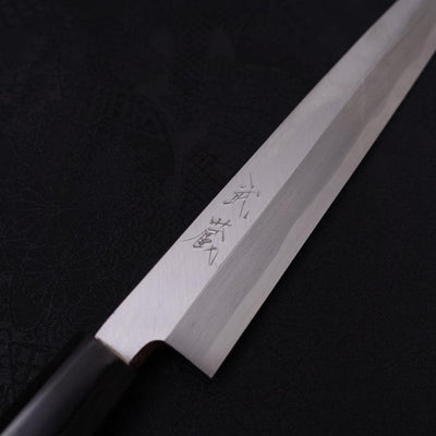 Yanagiba White steel #2 Kasumi Ichii Buffalo Handle 240mm-White steel #2-Kasumi-Japanese Handle-[Musashi]-[Japanese-Kitchen-Knives]