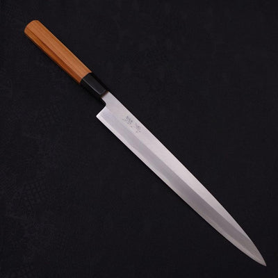 Yanagiba White steel #2 Kasumi Ichii Buffalo Handle 270mm-White steel #2-Kasumi-Japanese Handle-[Musashi]-[Japanese-Kitchen-Knives]