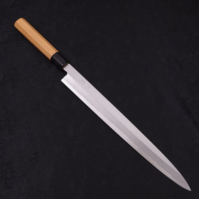 Yanagiba White steel #2 Kasumi Ichii Buffalo Handle 330mm-White steel #2-Kasumi-Japanese Handle-[Musashi]-[Japanese-Kitchen-Knives]