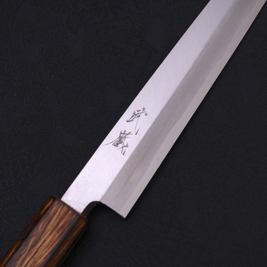 Yanagiba White steel #2 Kasumi Sumi Urushi Handle 240mm-White steel #2-Kasumi-Japanese Handle-[Musashi]-[Japanese-Kitchen-Knives]