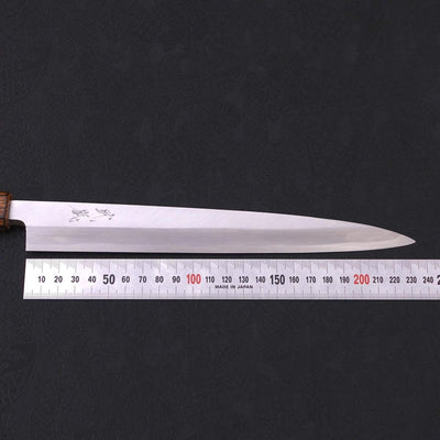 Yanagiba White steel #2 Kasumi Sumi Urushi Handle 240mm-White steel #2-Kasumi-Japanese Handle-[Musashi]-[Japanese-Kitchen-Knives]