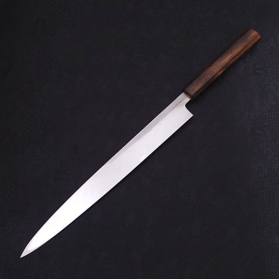Yanagiba White steel #2 Kasumi Sumi Urushi Handle 300mm-White steel #2-Kasumi-Japanese Handle-[Musashi]-[Japanese-Kitchen-Knives]