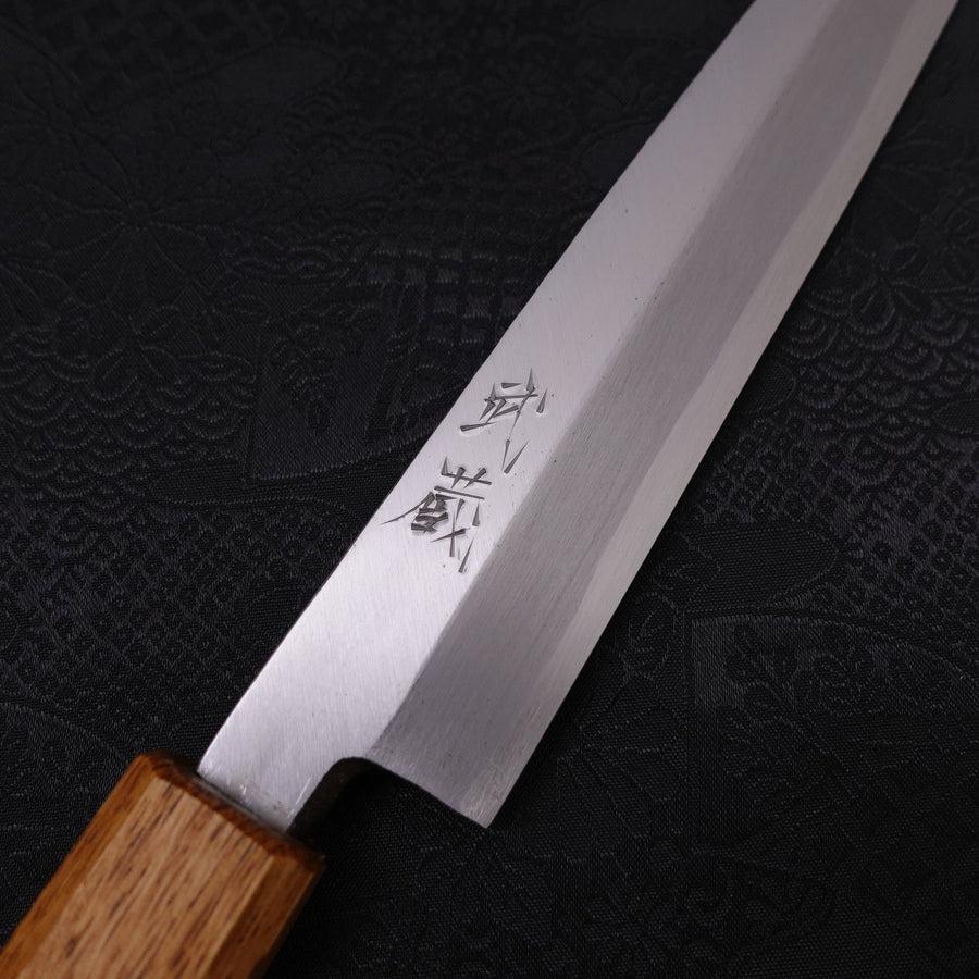 Yanagiba White steel #2 Kasumi Yaki Urushi Handle 210mm-White steel #2-Kasumi-Japanese Handle-[Musashi]-[Japanese-Kitchen-Knives]