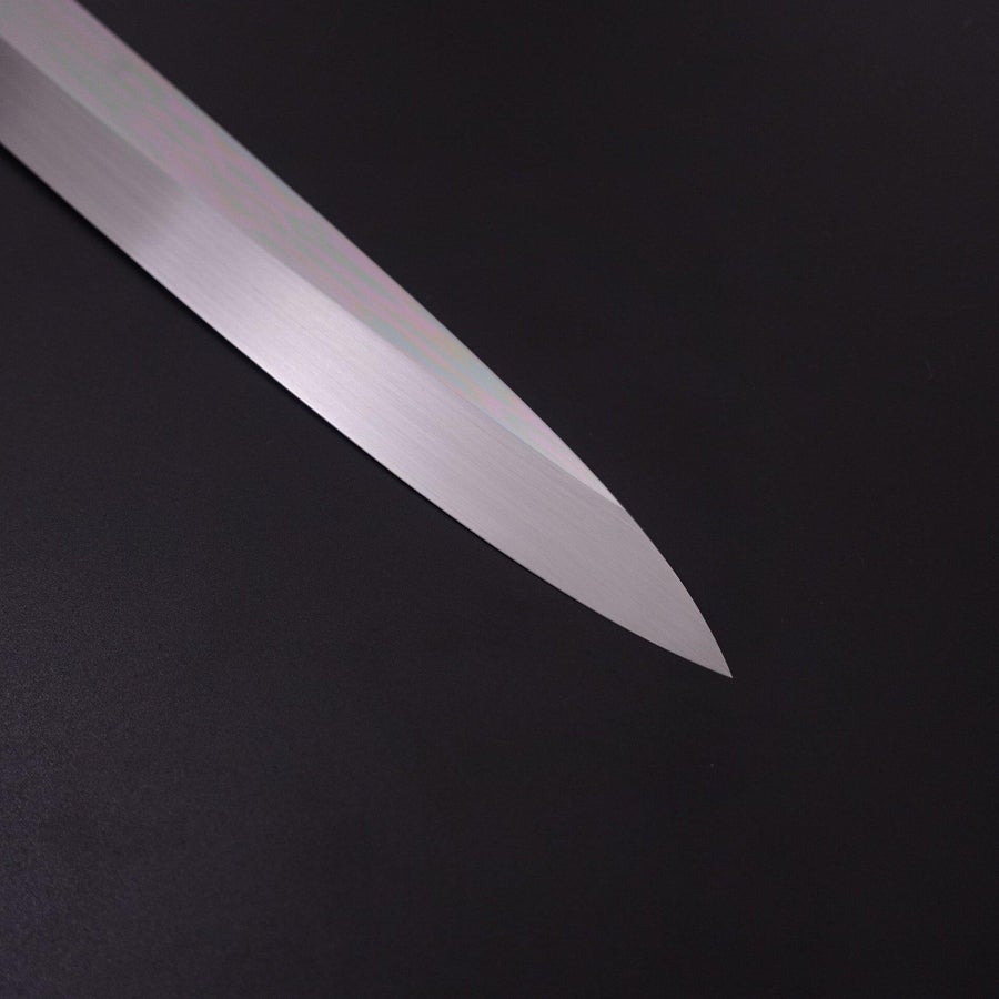 Yanagiba White steel #2 Moon-Fuji Water Honyaki Buffalo Ebony Handle 270mm-White steel #2-Japanese Handle-[Musashi]-[Japanese-Kitchen-Knives]